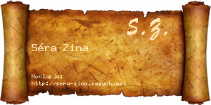 Séra Zina névjegykártya
