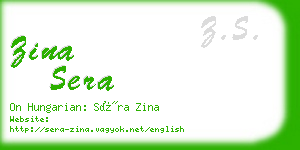 zina sera business card